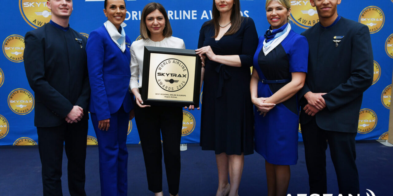 Η AEGEAN «Καλύτερη Περιφερειακή Αεροπορική Εταιρεία στην Ευρώπη»